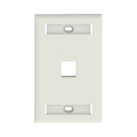 PANDUIT, NK1FIWY, Placa de Pared Vertical, Salida Para 1 Puerto Keystone, Con Espacios Para Etiquetas, Color Blanco Mate