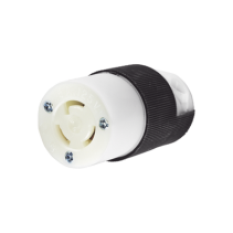 HUBBELL, HUB-HBL-4729C, Conector Industrial con Bloqueo de Media Vuelta / 15 A 125 V CA / 2 Polos 3 Hilos / Color Blanco y Negro