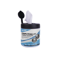 SILIMEX, COMPUTOALLAS, Toallas húmedas antibacteriales, para limpieza de gabinetes, equipos de cómputo, audio, vídeo y telefonía