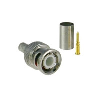 EPCOM TITANIUM, TT-RG-91, Conector BNC macho para 75 Ohm, de 3 piezas en línea, anillo plegable para cable RG-59/U en aplicación