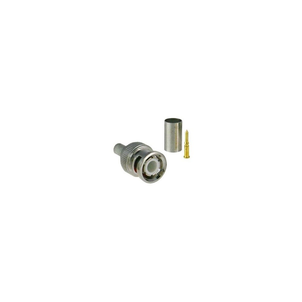 EPCOM TITANIUM, TT-RG-91, Conector BNC macho para 75 Ohm, de 3 piezas en línea, anillo plegable para cable RG-59/U en aplicación
