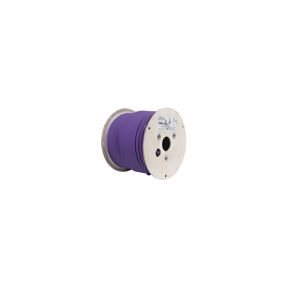 SIEMON, 9C6L4-A5, Bobina de Cable U/UTP de 4 pares, Z-MAX, Cat6A, Soporte de Aplicaciones 10GBase-T, LS0H, Color Violeta, 305m