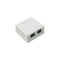 LINKEDPRO BY EPCOM, LP-WP-09, Caja de pared con Jack UTP Cat5e y Jack RJ11 telefónico