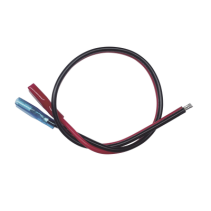 EPCOM POWERLINE, CBRNF1P30D, Cables en paquete dual / cable rojo y negro / 30 cm / terminal F1 en un extremo / puntas libres en 