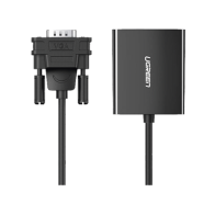 UGREEN, 50945, Entrada: VGA Macho / Salida: HDMI Hembra / Resolución de 1080P@60Hz / Puerto Estéreo de 3.5 mm / Plug and Play, S