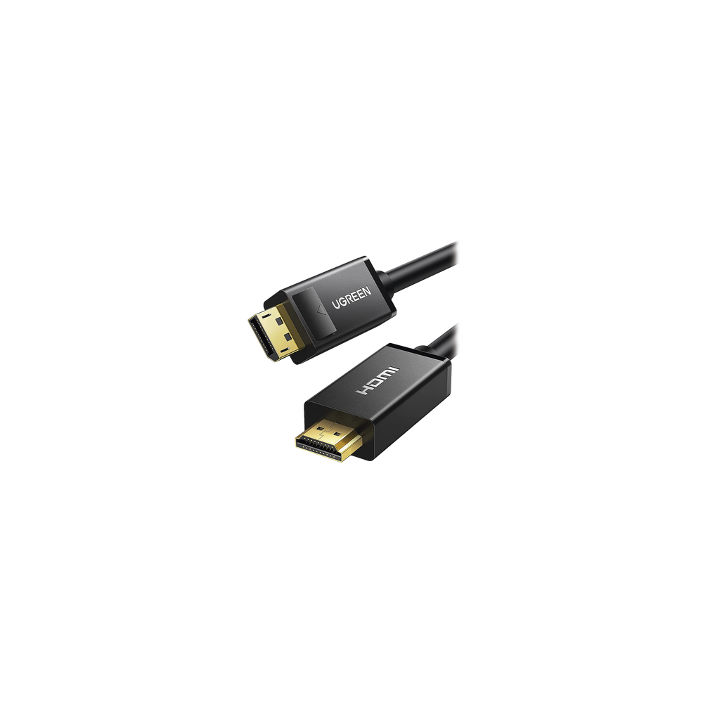 UGREEN, 10239, Cable DP Macho a HDMI Macho / Longitud 1.50 m / Soporta 4K@30Hz / Soporta 3D / Cobre Estañado 28AWG / Blindaje in