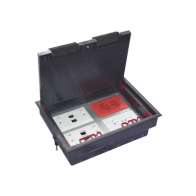 THORSMAN, TH-CP-4M, Caja de piso para cuatro módulos universales (Socket M4), para alimentación eléctrica y redes de datos (1100