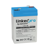 LINKEDPRO BY EPCOM, LK4.56, Batería 6 V / 4.5 Ah / UL / Tecnología AGM / Vida útil promedio 5 años / Para uso en equipo electrón