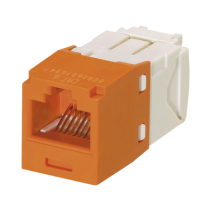 PANDUIT, CJ688TGOR, Conector Jack RJ45 Estilo TG, Mini-Com, Categoría 6, de 8 posiciones y 8 cables, Color Naranja