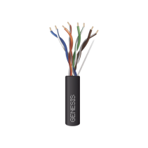 GENESIS, 6361-2108/1000, Bobina de Cable de 305 metros / UTP Cat6 PLENUM / Color Negro / UL, CMP SPNLS / Probado a 350 Mhz / Apl