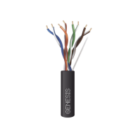 GENESIS, 6361-2108/1000, Bobina de Cable de 305 metros / UTP Cat6 PLENUM / Color Negro / UL, CMP SPNLS / Probado a 350 Mhz / Apl