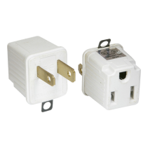 SURTEK, SYS-136074, Adaptador clavija de aterrizado a polarizado 2 piezas ABS