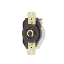 HUBBELL, HUB-HBL2310, Receptáculo de Media Vuelta Industrial para Empotrar de 20 A 125 V CA 2 Polos 3 Hilos (Nema L5-20R).