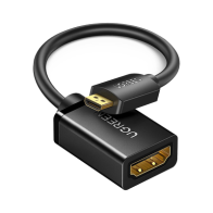 UGREEN, 15844, Adaptador Micro HDMI a HDMI (HDMI Tipo D) / 18Gbps / 4K@60Hz / HDR / Tecnología 3D / ARC / Carcasa PC+ABS / HDCP/