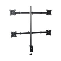 EPCOM, EPS710ED4, Montaje de Escritorio articulado para 4 monitores de 13 a 27 / Soporta hasta 15 kg / Vesa 75 x 75 / 100 x 100 