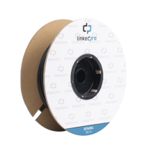 LINKEDPRO BY EPCOM, EF-50-SC, Carrete de Fibra Óptica Monomodo con Conectores SC-SC Duplex, Reforzada con Kevlar, de 50 metros, 