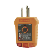 KLEIN TOOLS, RT-210, Probador de Tomacorrientes Estándar y Tomacorrientes con Interruptor de Falla a Tierra (GFCI).