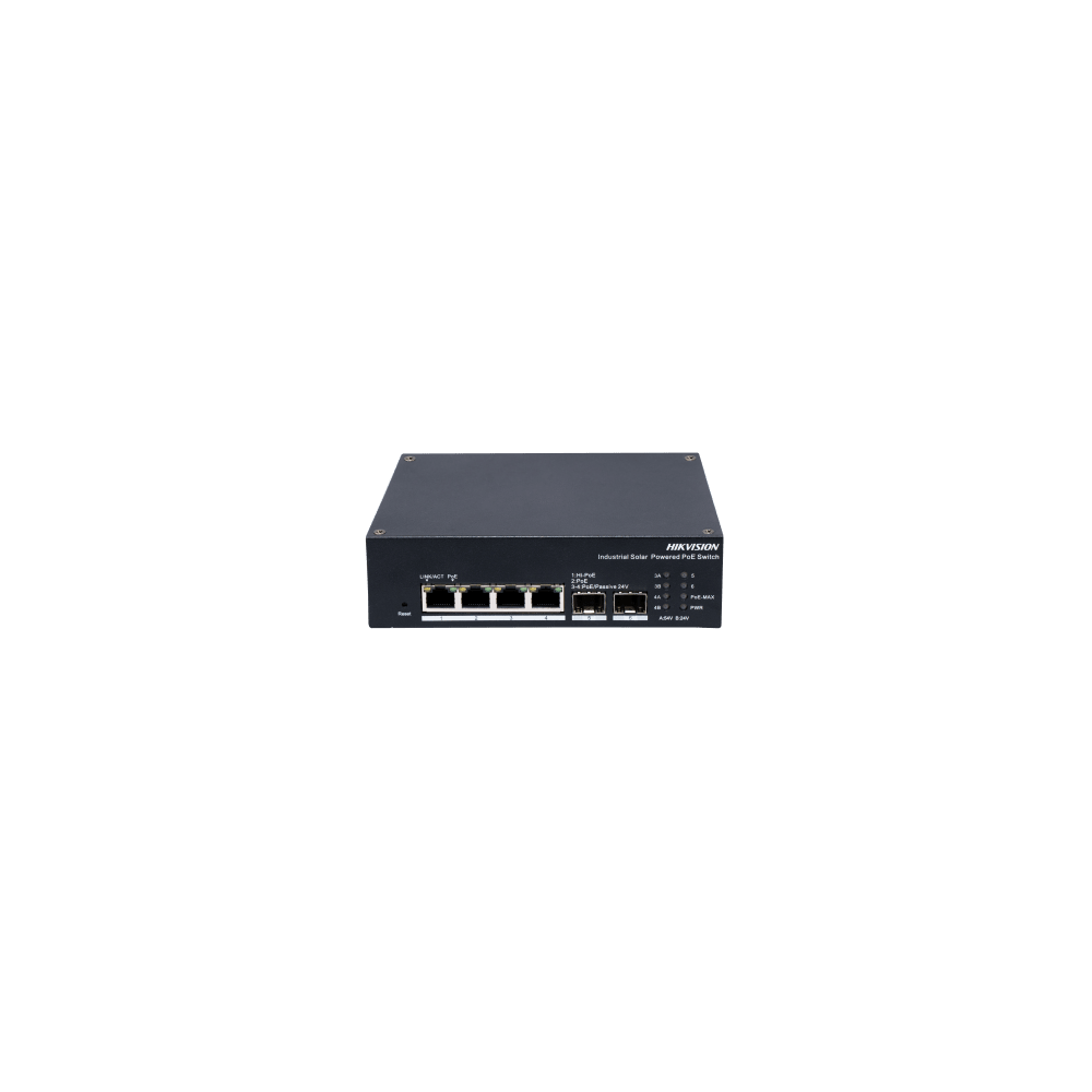 HIKVISION, DS-3T1506HP-EI-UPS, Switch Industrial con UPS / Administrable Gigabit / 3 Puertos Gigabit PoE+ (30 W) + 1 Puertos Gig
