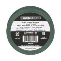 PANDUIT, ST17-075-66GR, Cinta Eléctrica STRONGHOLD para Aislar, de PVC, Uso General Reparación y Mantenimiento, Grosor de 0.18mm