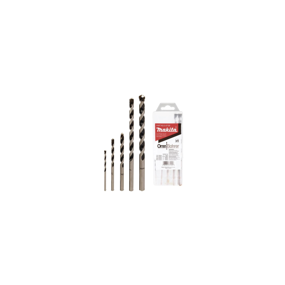 MAKITA, D37100, Juego de 5 Brocas para Concreto